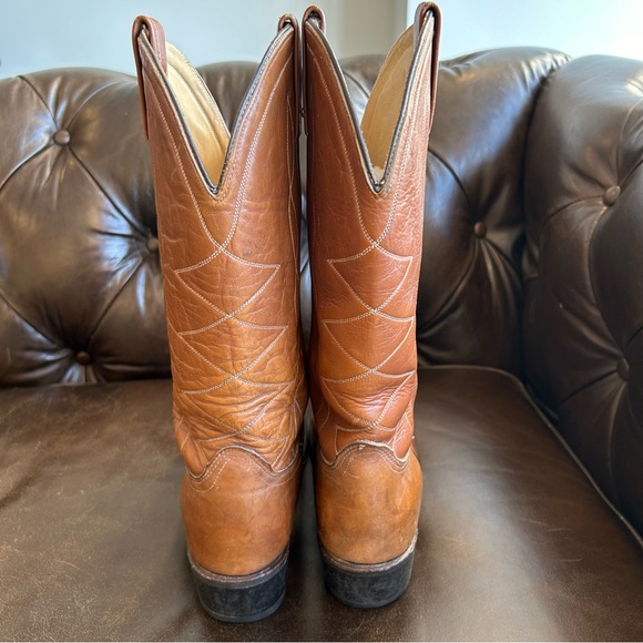 Men’s cowboy boots cognac size 10.5 D - Picture 2 of 8